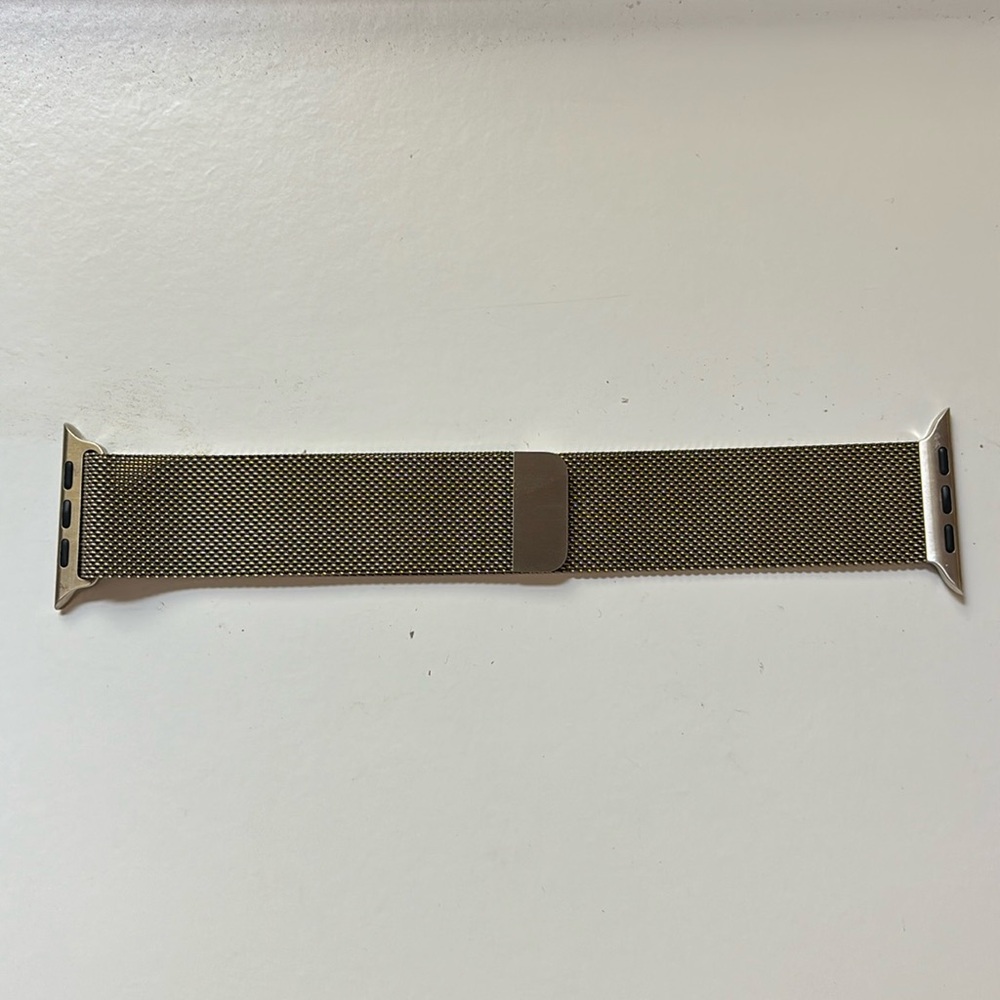 Gold Milanese Apple Watch band, 45mm